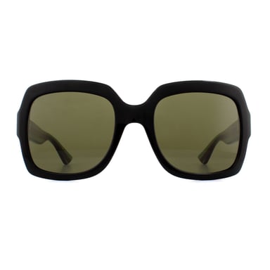 Gucci-Sonnenbrille GG0036S Schwarz Grün Glitter und Rot Grün