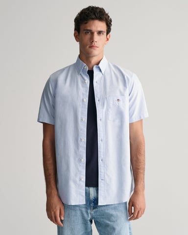 GANT Mens Regular Fit Short Sleeve Oxford Shirt