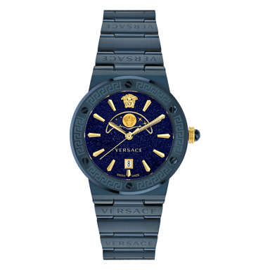 Versace Greca Logo Mondphasen Damen Uhr Blau VE7G00423