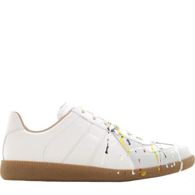 Maison Margiela Men's Painted Sneakers White