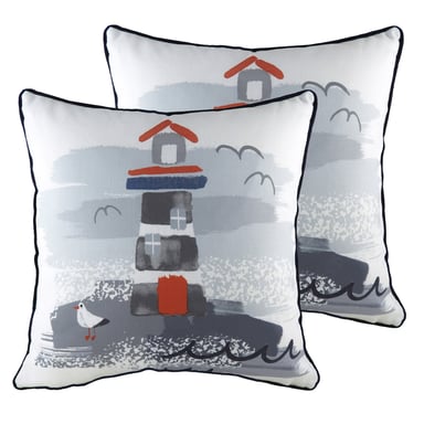 Nautical Lighthouse Cushions (Twin Pack)