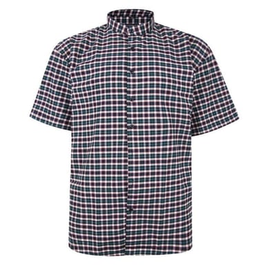 Mens Fitz Gerald Big Size Casual Short Sleeve Cotton Checked King