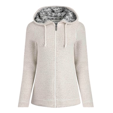 Weird Fish - "Chicoa" Hoodie mit durchgehendem Reißverschluss für Damen (Ecru)