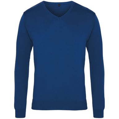 Premier Herren Strick-Pullover mit V-Ausschnitt (Königsblau)