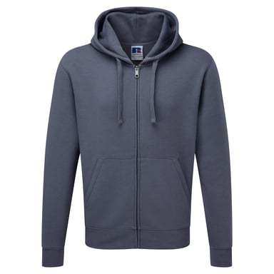 Russell Mens Authentic Full Zip Hooded Sweatshirt / Hoodie (Convoy Grau)