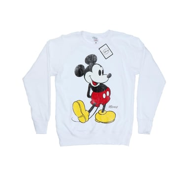 Disney Damen/Damen Mickey Mouse Classic Kick Sweatshirt (Weiß)