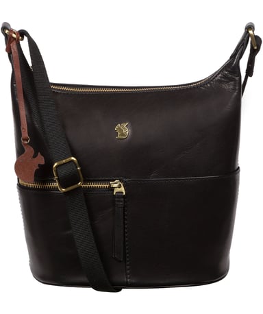 Little Kristin' Black Leather Shoulder Bag