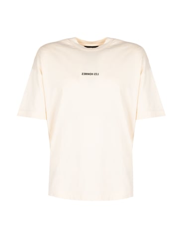 Les Hommes T-Shirt Happy Pictures Oversize Herren beige