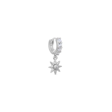Luxenter 925 Sterling Silber Piercing mit rhodiniertem Brillant Zirkonia - Kaiwise