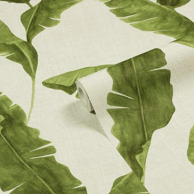 Plantain Botanical Printed Wallpaper