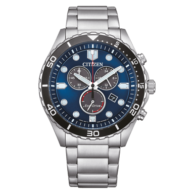 Citizen Of Sporty Aqua Herren Silber Uhr AT2560-84L