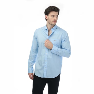 Men's Gant Regular Poplin A.Shield Shirt in Blue