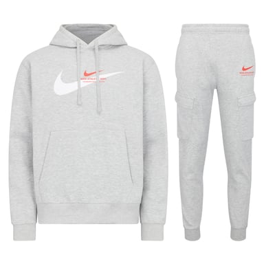 Nike Sportswear Standardausgabe Fleece-Trainingsanzug mit Kapuze Grau
