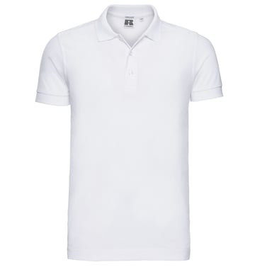 Russell - Poloshirt Stretch für Herren (Weiß)