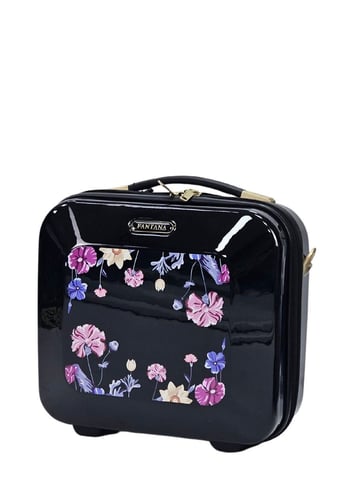 Schwarze Hartschalen-Kosmetiktasche für Gepäck