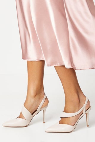 Evie Asymmetric Pointed Stiletto High Heel Court Shoes