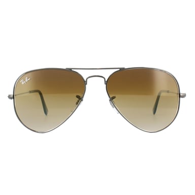 Ray-Ban Sonnenbrille Aviator 3025 004/51 Gunmetal Braun 55