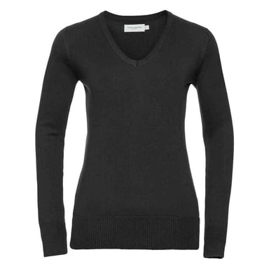 Russell Collection - Sweatshirt V-Ausschnitt für Damen (Schwarz)