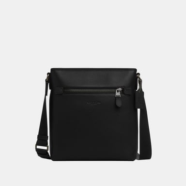 Slim Messenger in Pebbled Leather