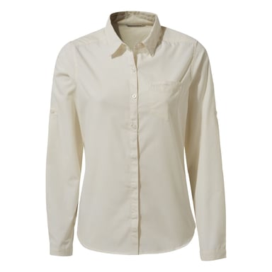 Craghoppers Womens/Ladies Kiwi II Langarm-Shirt (Sea Salt White)