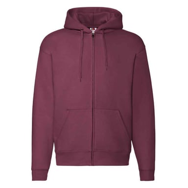 Fruit of the Loom - "Premium" Hoodie mit durchgehendem Reißverschluss für Herren/Damen Unisex (Burgunderrot)