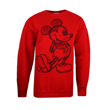 Disney Damen/Damen Mickey Mouse Sketch Crew Neck Sweatshirt (rot)