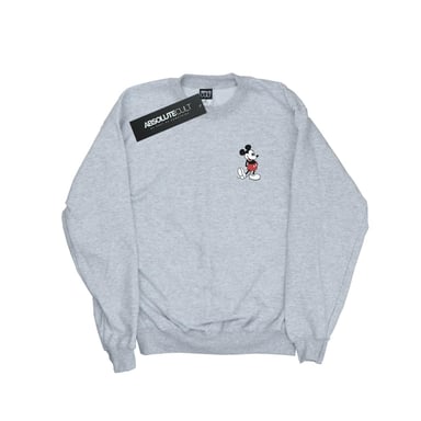 Disney Herren Mickey Mouse Kickin Retro Chest Sweatshirt (Sport grau)