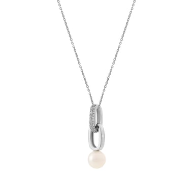 Orphelia Damen-Anhänger Sterling-Silber 925 mit Kette – Weiß ZH-4451