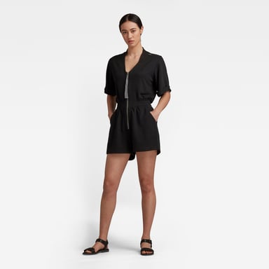 G-Star RAW Contrast Zipper Blouse Playsuit
