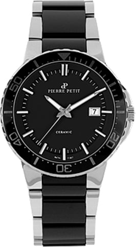 Pierre Petit: Herrenuhr Serie Colmar Schwarz