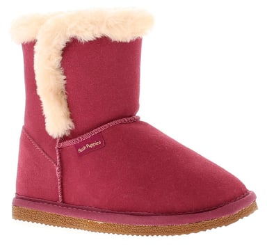 Hush Puppies Ashlyn Genuine Suede Bootie Slippers Rose