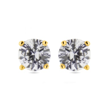 Luxenter Sterling Silber 925 Ohrringe mit rhodiniertem Brillant Zirkonia - Basic