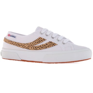 Superga Womens/Ladies Cheetah Print Rindsleder Turnschuhe (Weiß)