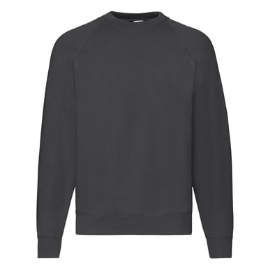 Fruit Of The Loom Herren Classic 80/20 Raglan Sweatshirt (Light Graphite)