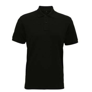 Asquith & Fox Herren Super Smooth Knit Polo Shirt (Schwarz)
