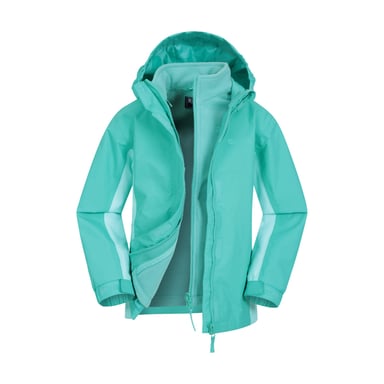Mountain Warehouse - "Lightning" Jacke, wasserfest 3 in 1 für Kinder (Petrol)
