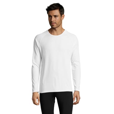 SOLS - T-Shirt für Herren - Sport Langärmlig (Weiß)