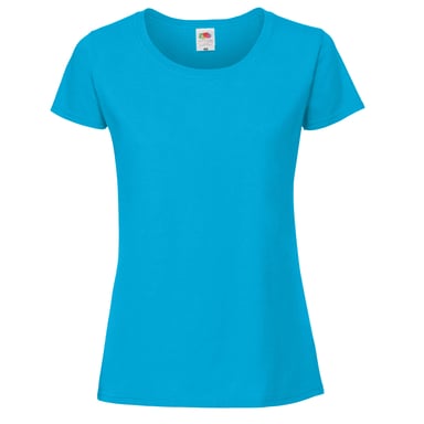 Fruit Of The Loom Damen/Damen Ringspun Premium T-Shirt (Azurblau)