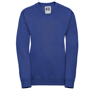 Russell Collection - Sweatshirt V-Ausschnitt für Kinder (Kräftiges Königsblau)