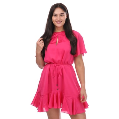 Women's Ted Baker Elsieee Fluted Hem Mini Dress in Pink