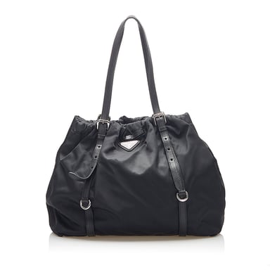 Vintage Prada Tessuto Tote Bag Black