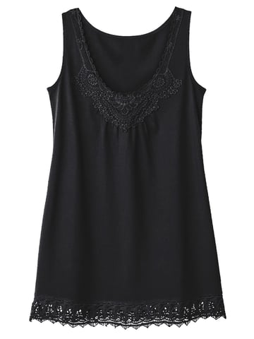 Lace Trim Sleeveless Top