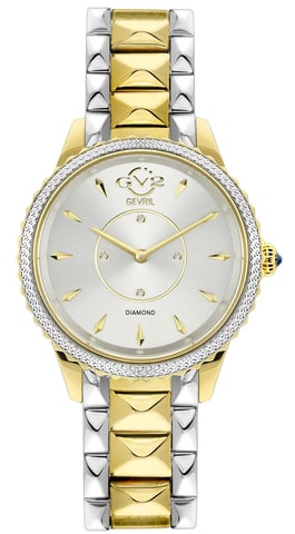 GV2 Siena Damen Schweizer Quarz Diamant Silber Zifferblatt Edelstahl Uhr