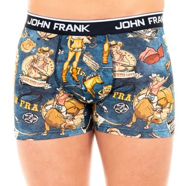 Atmungsaktive Herren-Boxershorts aus gewebter, elastischer Baumwolle JFB101-KOVBOY-MULTICOLOR