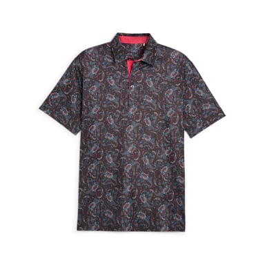 PUMA Mens CLOUDSPUN Golf Paisley Polo Shirt