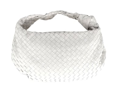 Bottega Veneta Große Jodie aus weißem Lammleder