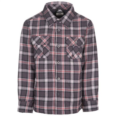 Trespass Childrens/Kids Average Long Sleeved Gingham Shirt (Dark Grey Check)