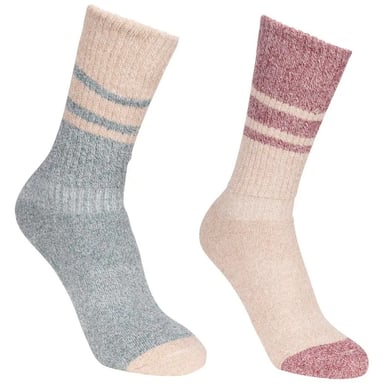 Trespass Damen Hadley Socken / Wandersocken, 2 Paar (Fichtengrün/Haferflocken)