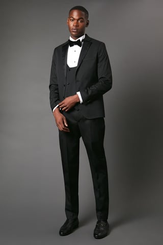 Slim Fit Black Tuxedo Suit Trouser