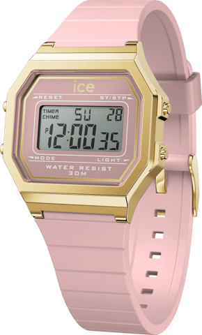 Ice Watch Ice Digit Retro - Blush Pink Rosa Damen Armbanduhr 022056 -